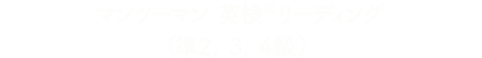 マンツーマン英検リーディング（準２, ３, ４級）