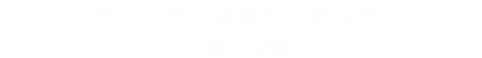 マンツーマン英検®リーディング（１, 準１, ２級）