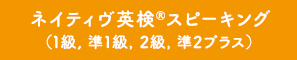 ネイティヴ英検®スピーキング（1級, 準1級，2級，準2プラス）